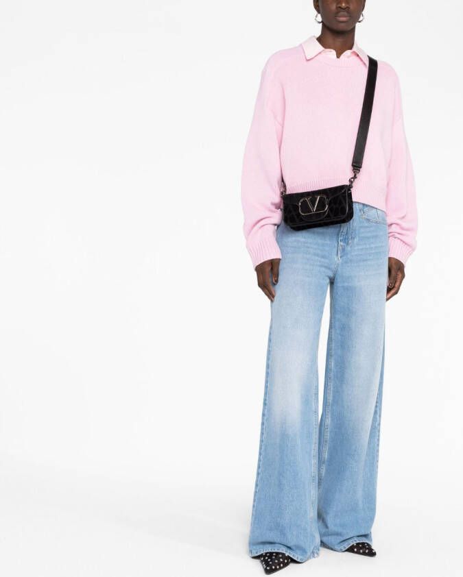 Valentino Garavani VLogo schoudertas met monogram Zwart
