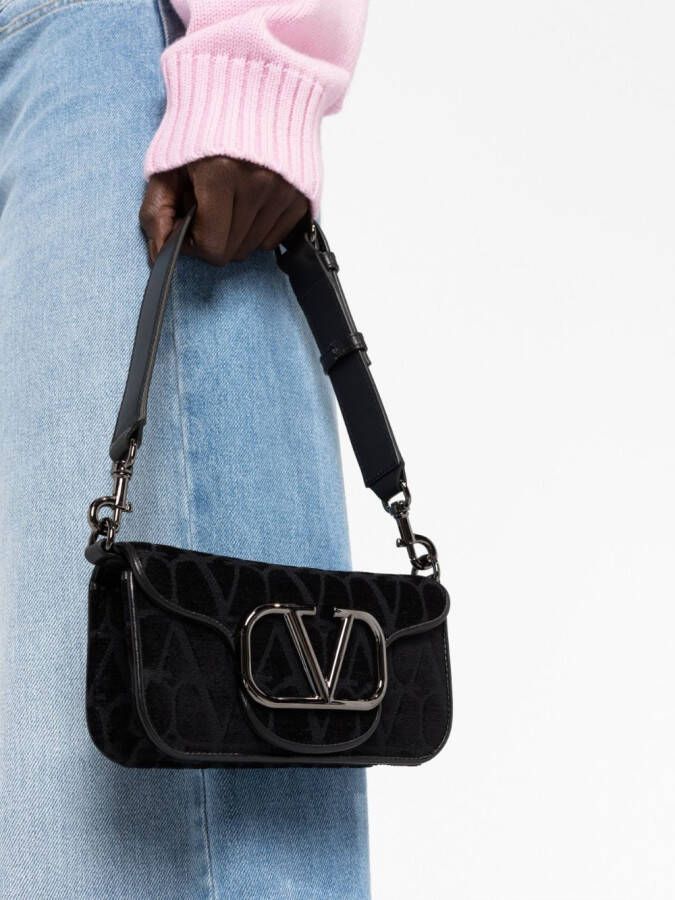 Valentino Garavani VLogo schoudertas met monogram Zwart