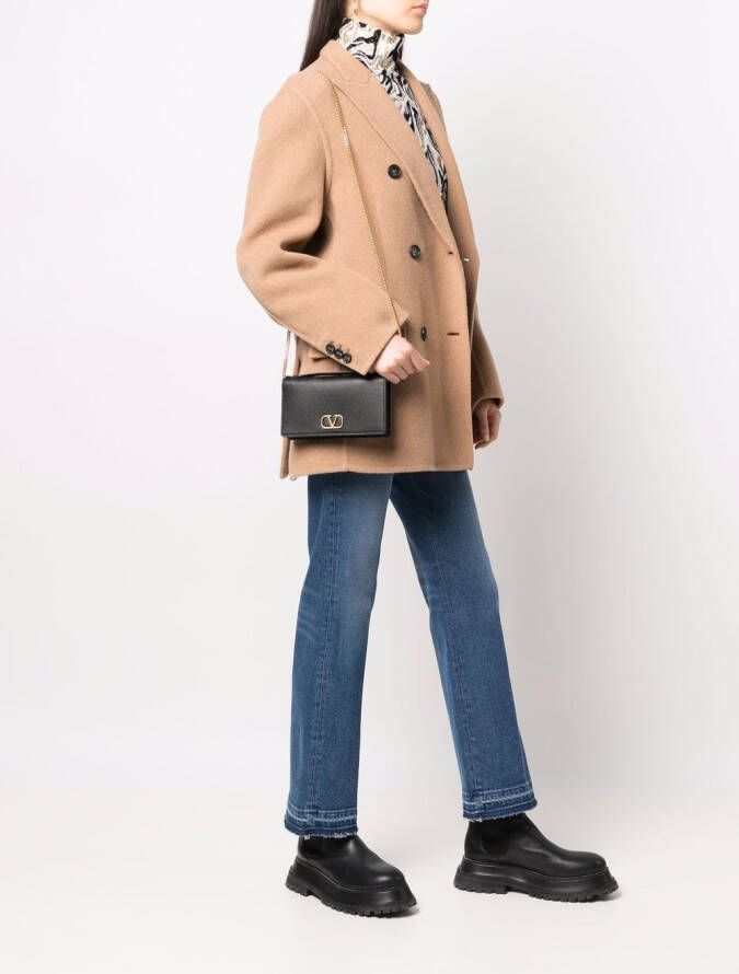 Valentino Garavani VLogo Signature clutch met kettinghengsel Zwart