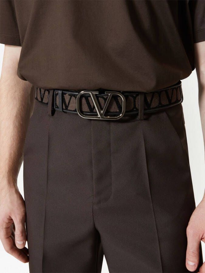 Valentino Garavani Toile Iconographe riem Bruin