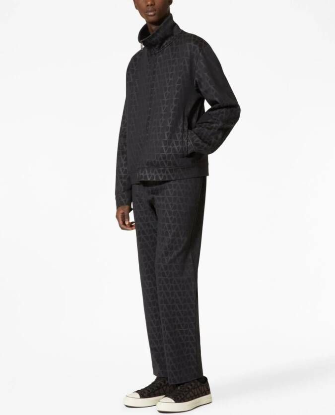 Valentino Garavani Toile Iconographe sweater met rits Zwart