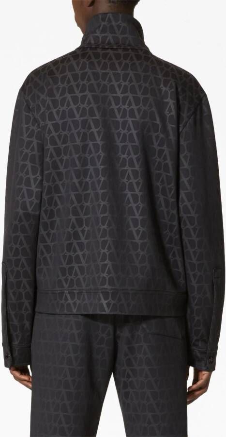 Valentino Garavani Toile Iconographe sweater met rits Zwart