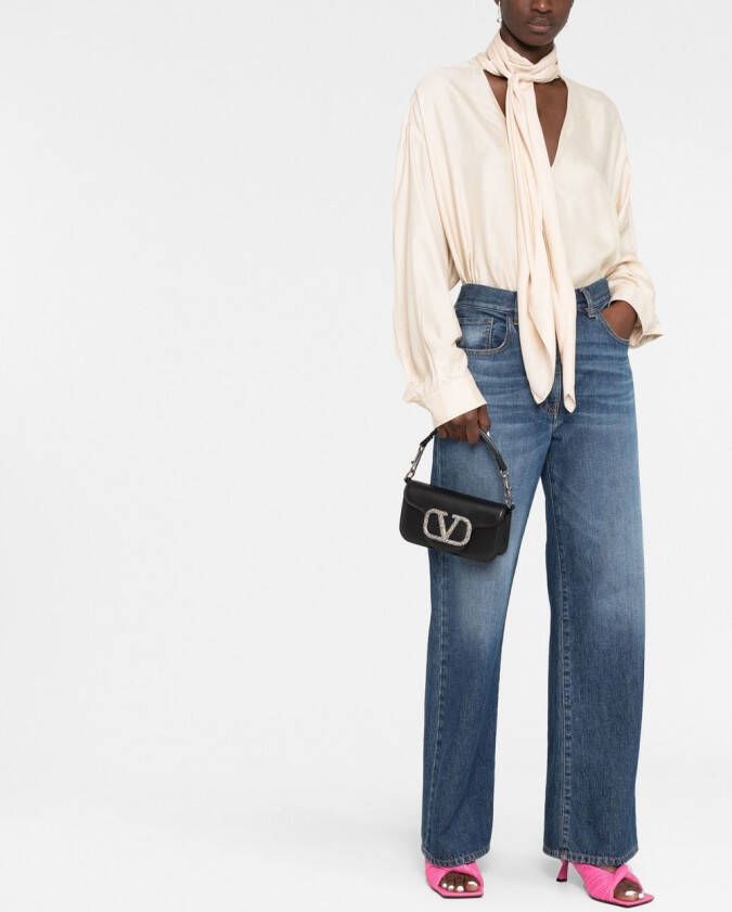 Valentino Garavani VLogo verfraaide crossbodytas Zwart
