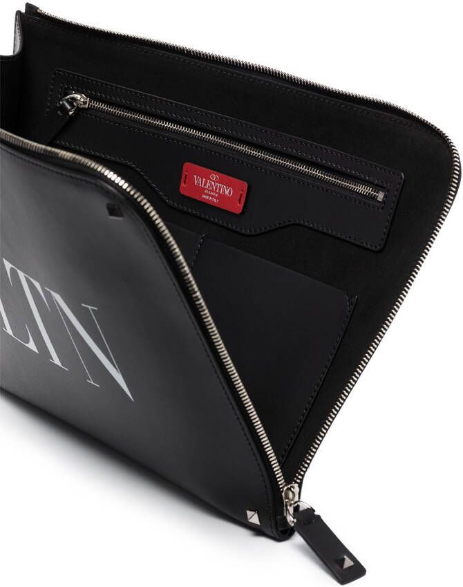 Valentino Garavani Vltn leren buidel Zwart