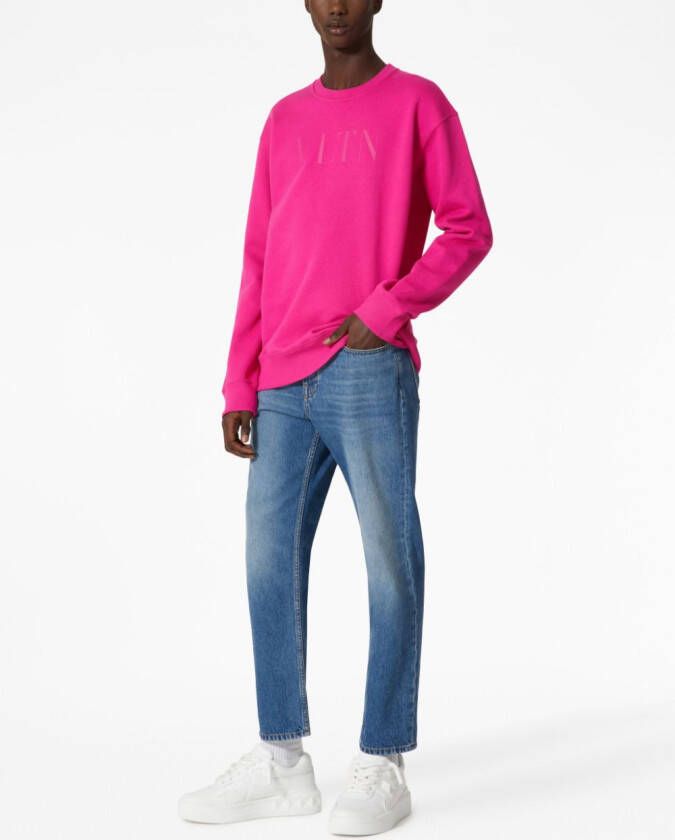 Valentino Garavani Katoenen sweater met VLTN-print Roze