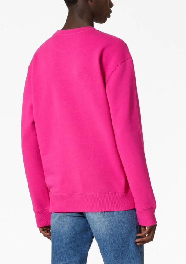 Valentino Garavani Katoenen sweater met VLTN-print Roze