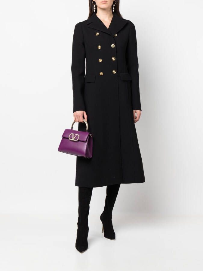 Valentino Garavani VSling shopper verfraaid met kristallen Paars