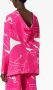 Valentino Garavani Cady Panther zijden blouse Roze - Thumbnail 4