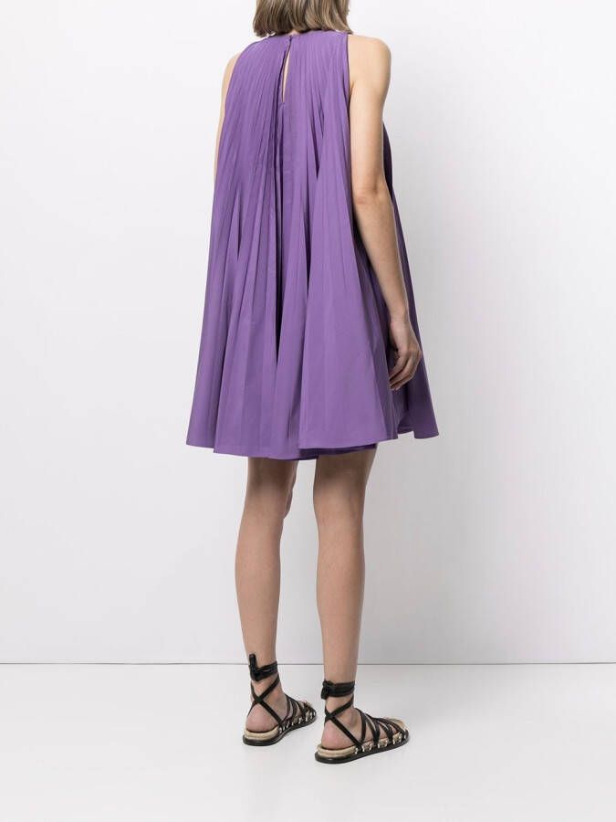 Valentino Garavani Geplooide mini-jurk Paars