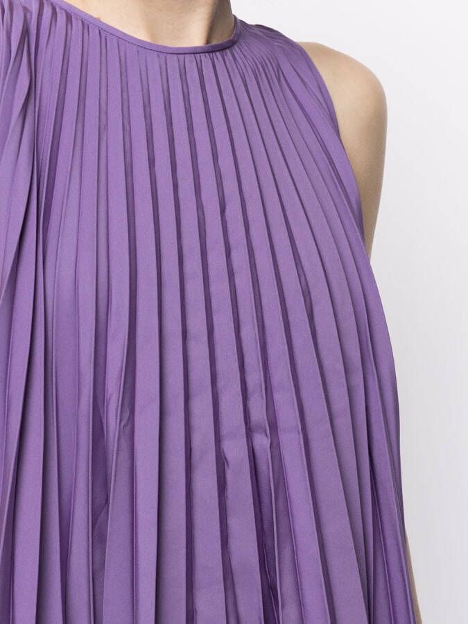 Valentino Garavani Geplooide mini-jurk Paars