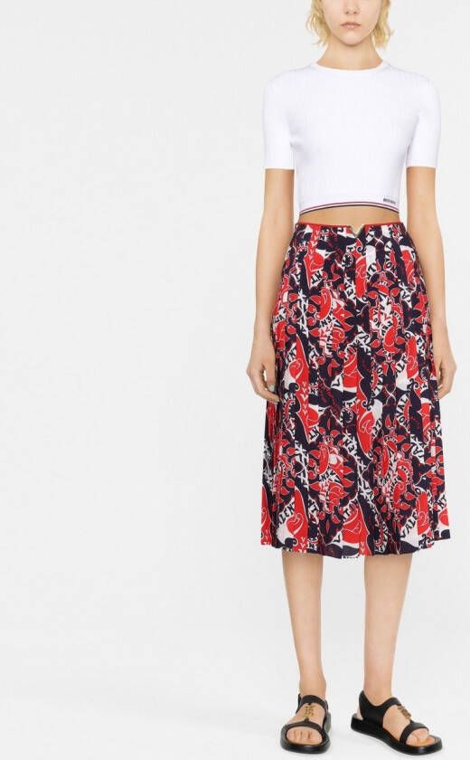 Valentino Garavani Geplooide rok Rood