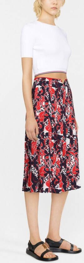 Valentino Garavani Geplooide rok Rood