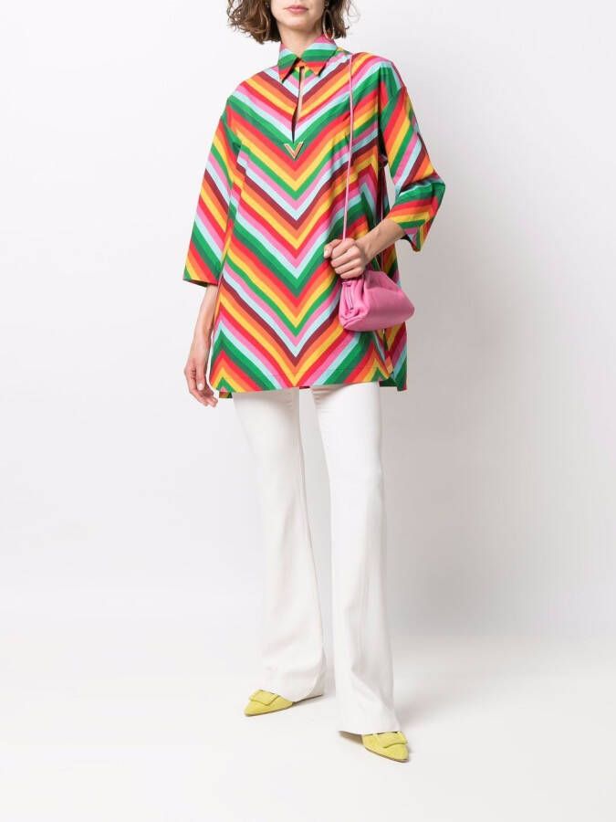 Valentino Garavani Gestreepte blouse Rood