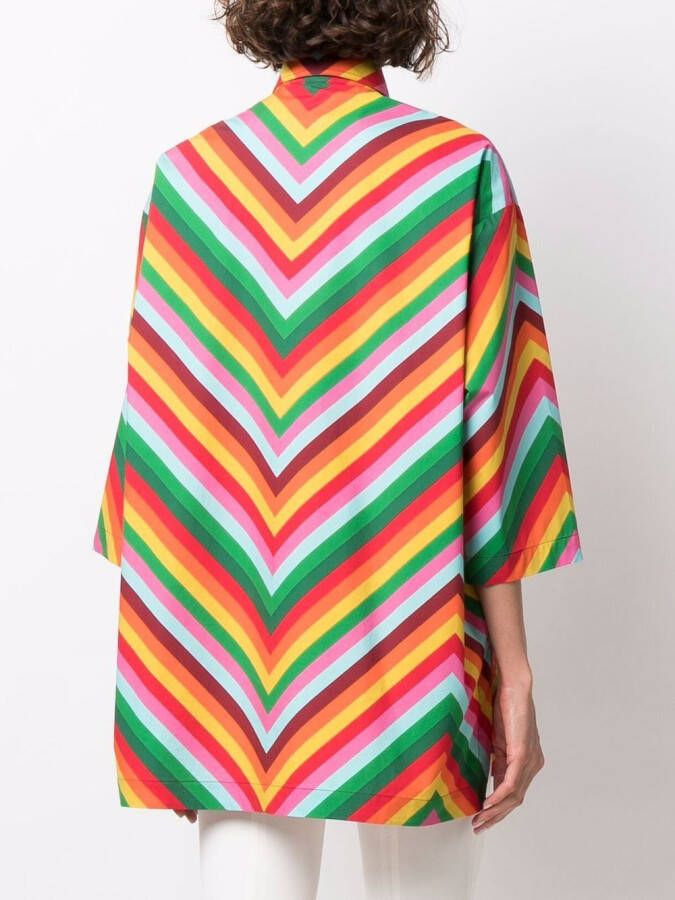 Valentino Garavani Gestreepte blouse Rood