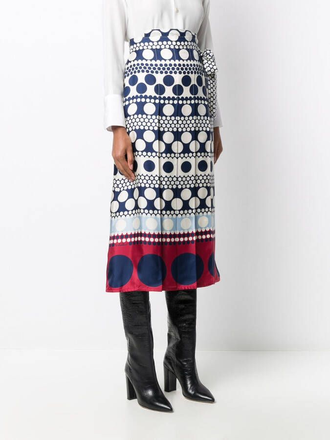 Valentino Garavani Gestreepte rok Blauw
