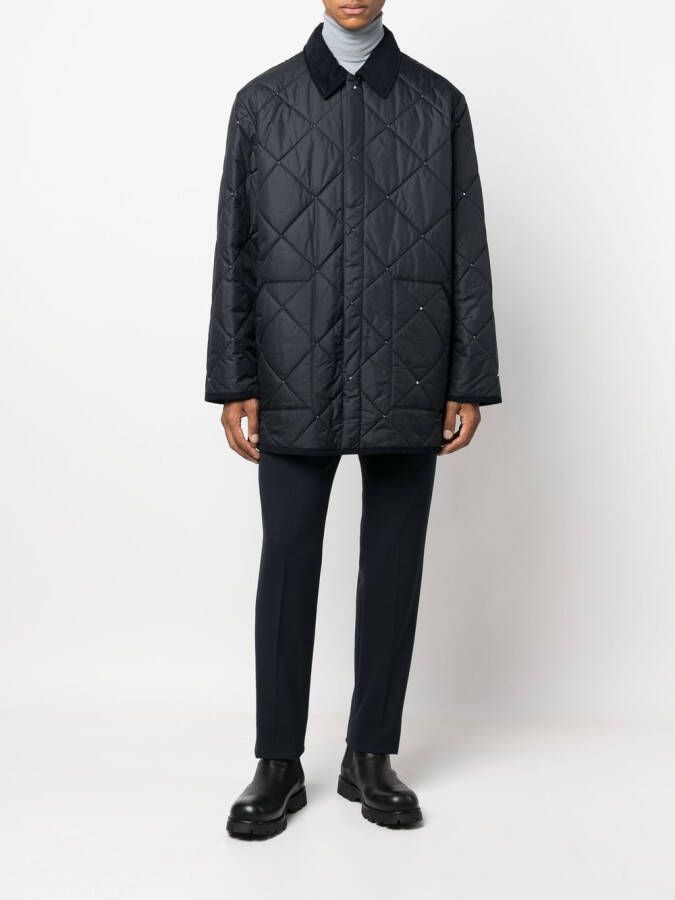 Valentino Garavani Gewatteerde jas Blauw