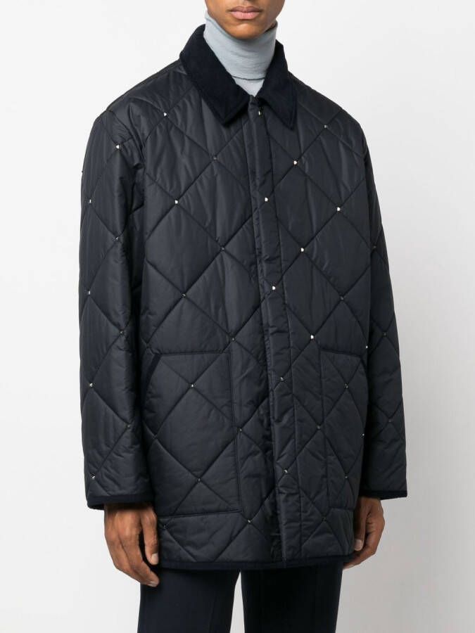 Valentino Garavani Gewatteerde jas Blauw