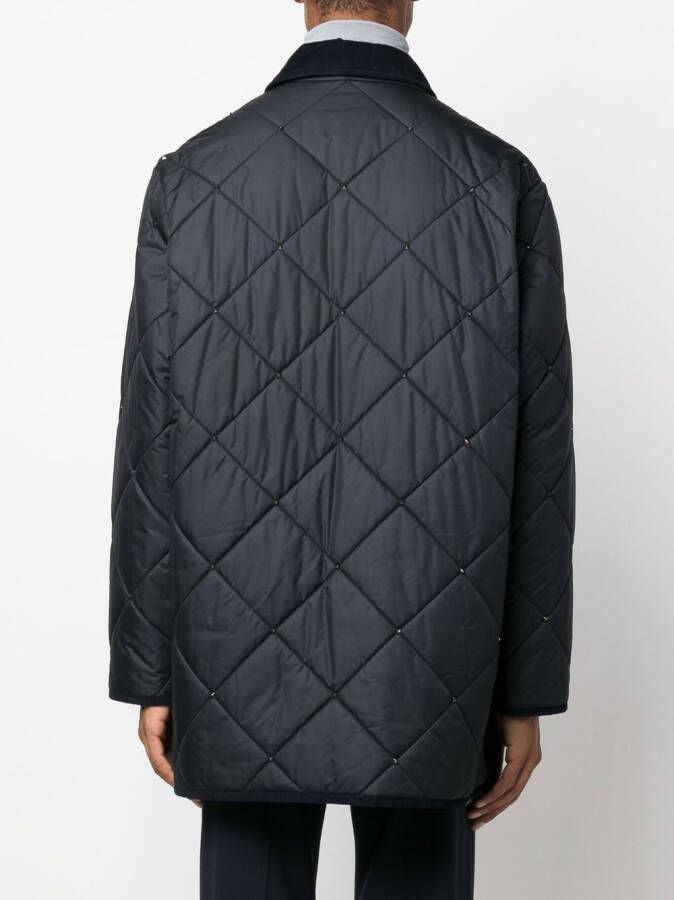 Valentino Garavani Gewatteerde jas Blauw