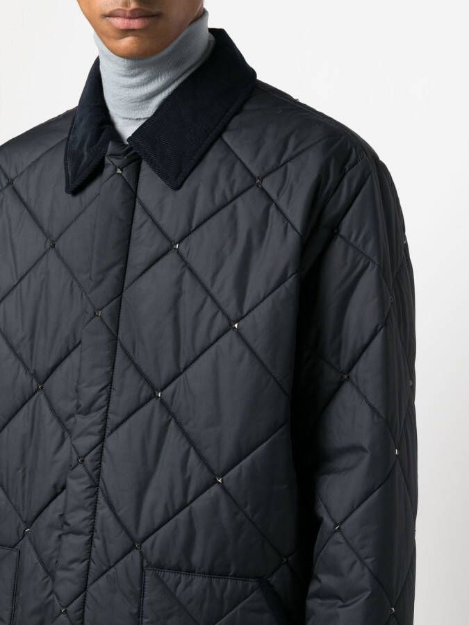 Valentino Garavani Gewatteerde jas Blauw