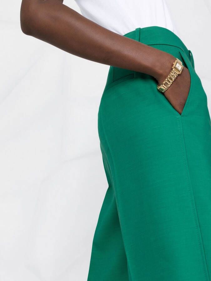 Valentino Garavani High waist broek Groen