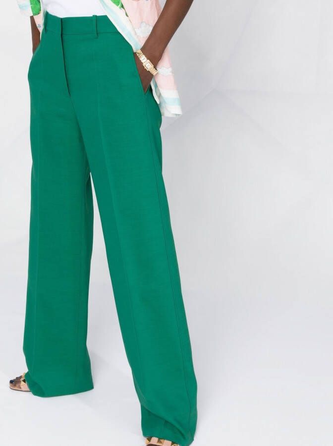 Valentino Garavani High waist broek Groen