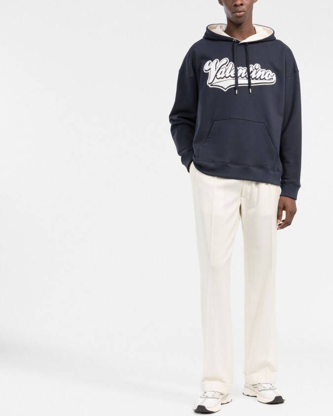 Valentino Garavani Hoodie met geborduurd logo Blauw