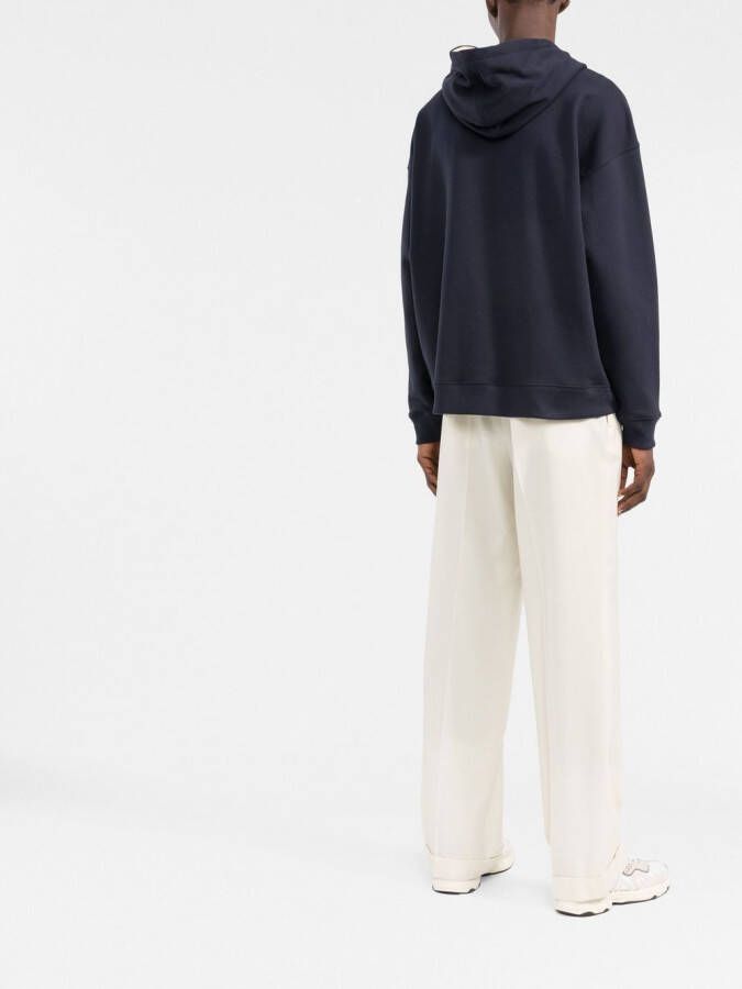 Valentino Garavani Hoodie met geborduurd logo Blauw