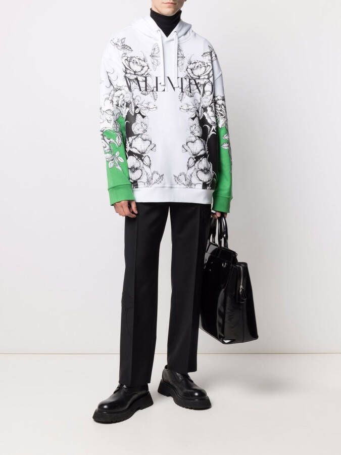 Valentino Garavani Hoodie met print Wit