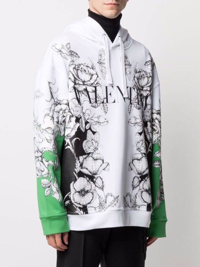Valentino Garavani Hoodie met print Wit