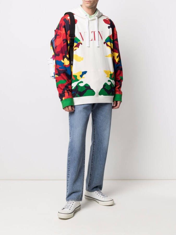 Valentino Garavani Hoodie met print Wit