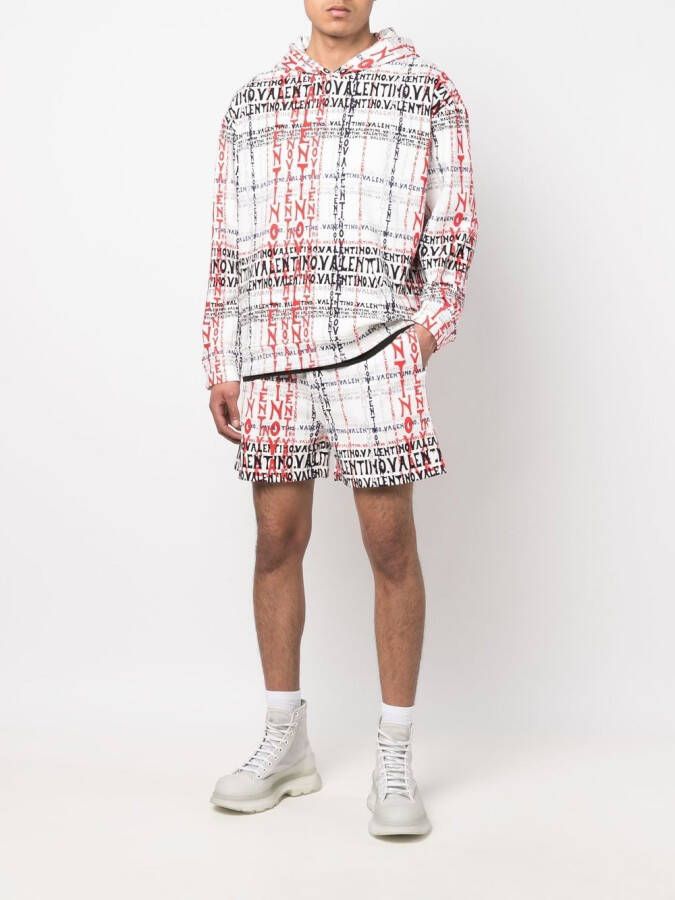 Valentino Garavani Hoodie van katoenmix Wit