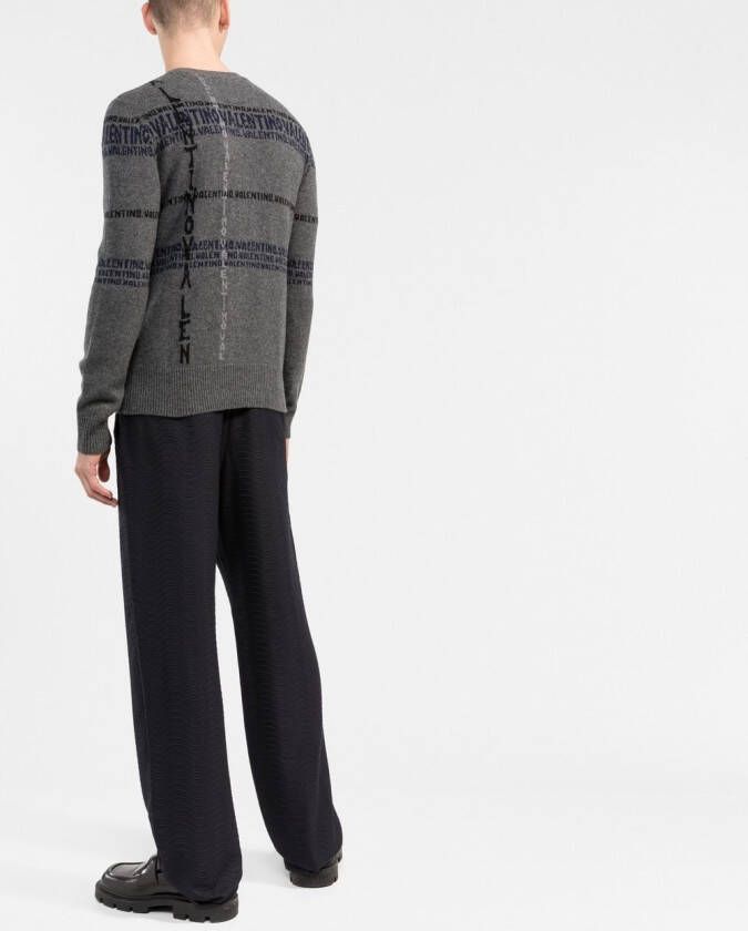 Valentino Garavani Intarsia trui Grijs
