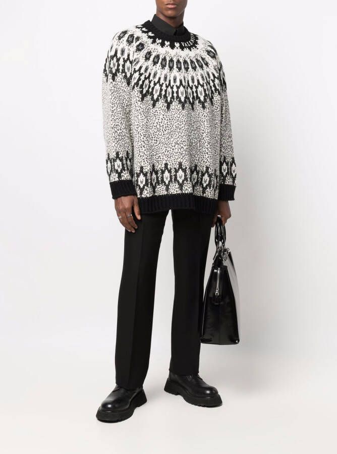 Valentino Garavani Intarsia trui Wit