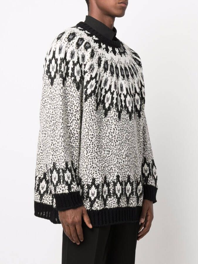 Valentino Garavani Intarsia trui Wit