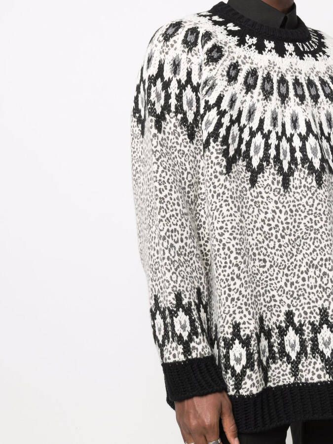 Valentino Garavani Intarsia trui Wit