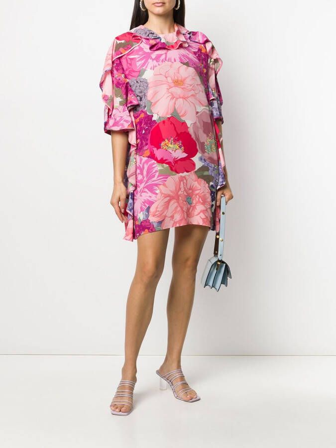 Valentino Garavani Jurk met bloemenprint Roze