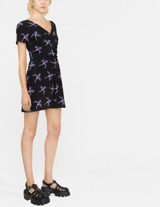Valentino Garavani Jurk met bloemenprint Zwart