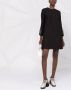 Valentino Garavani Jurk met leren afwerking Zwart - Thumbnail 2