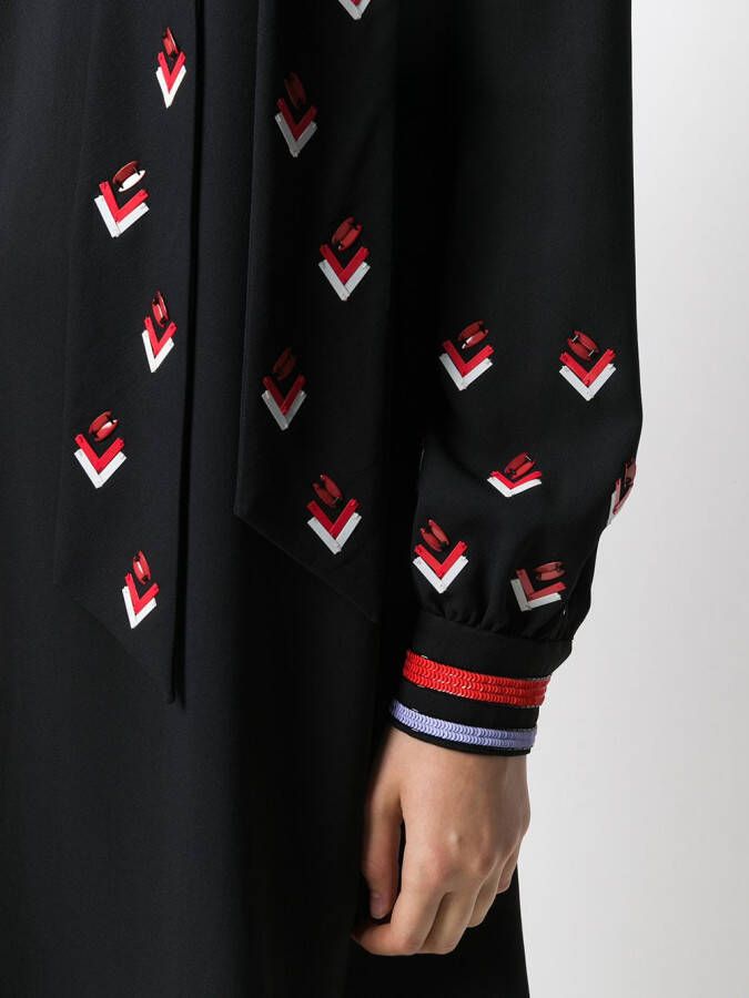 Valentino Garavani Jurk met pailletten Zwart