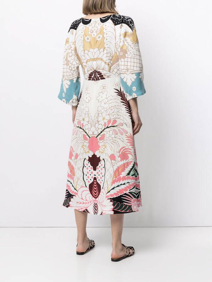 Valentino Garavani Jurk met print Bruin