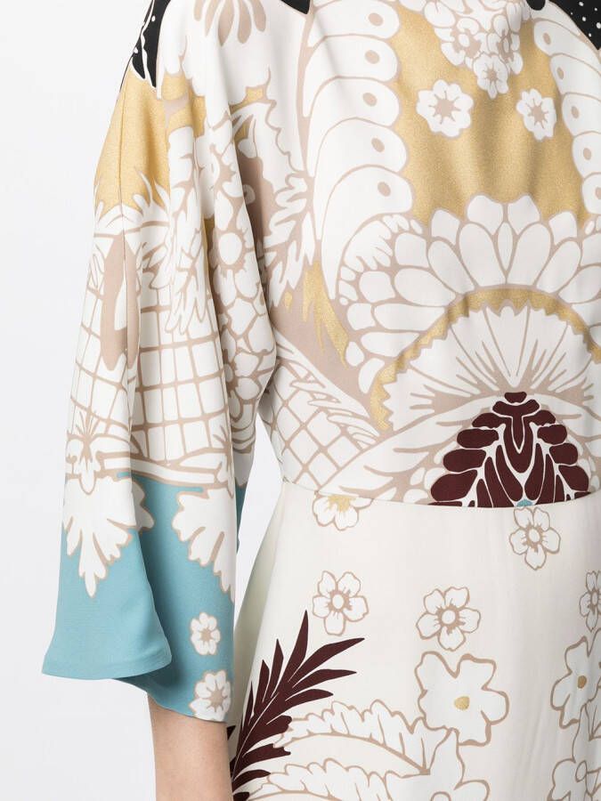 Valentino Garavani Jurk met print Bruin