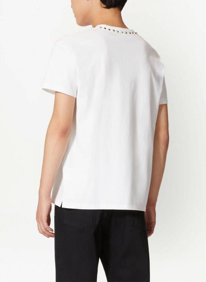 Valentino Garavani Katoenen T-shirt met studs Wit