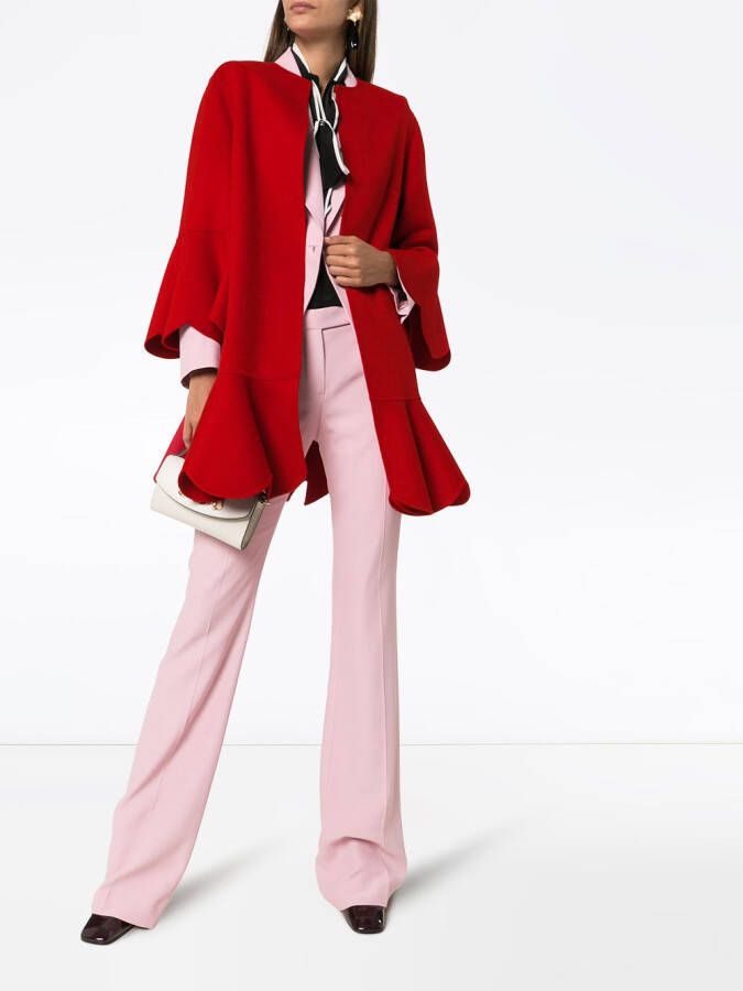 Valentino Garavani Kraagloze mantel Rood