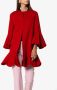 Valentino Garavani Kraagloze mantel Rood - Thumbnail 3