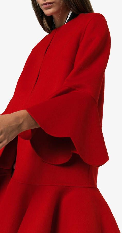 Valentino Garavani Kraagloze mantel Rood