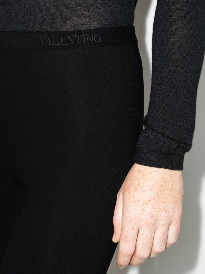 Valentino Garavani legging met geborduurd logo Zwart