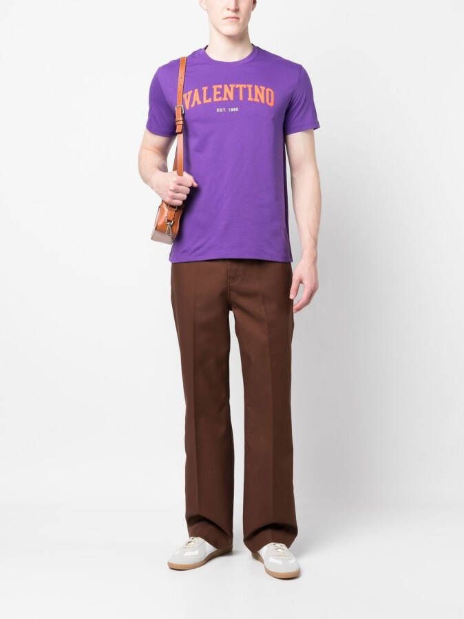Valentino Garavani T-shirt met logoprint Paars