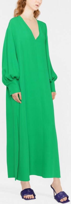 Valentino Garavani Maxi-jurk met V-hals Groen