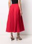 Valentino Garavani Midi-plooirok Rood - Thumbnail 4
