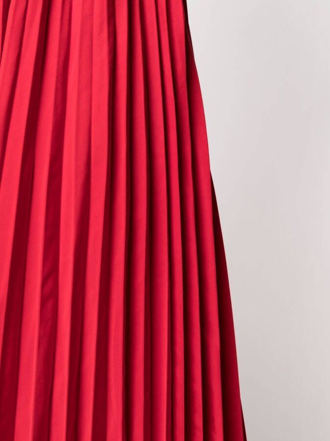 Valentino Garavani Midi-plooirok Rood